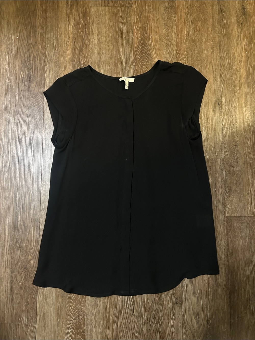 Joie Black Cap-Sleeve Blouse size small